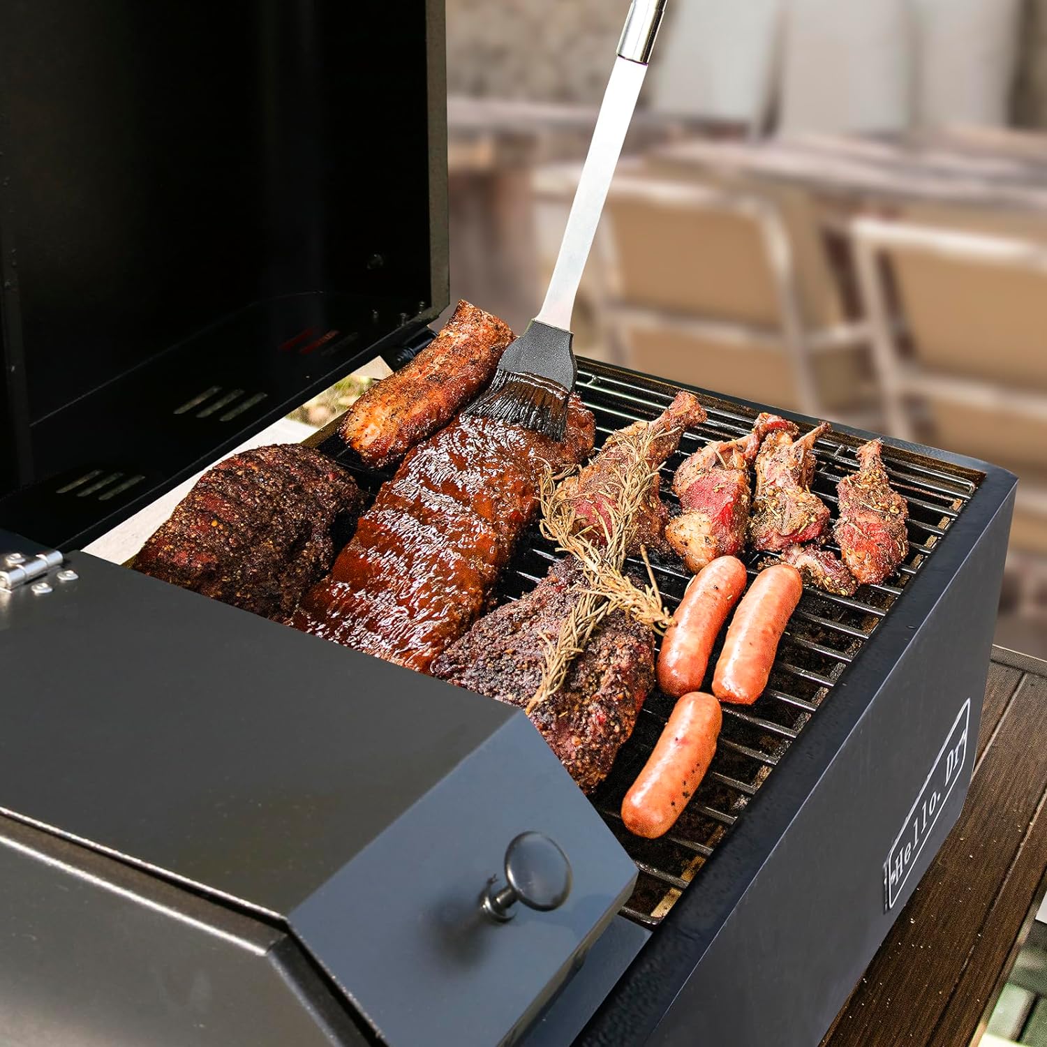 1787748029_dzZQstfO Pellet Grill - Portable Wood, and Smoker - Electric Outdoor 8 in 1 Tabletop Grills for RV Camping Tailgating RV Cooking BBQ, Intelligent Temperature
