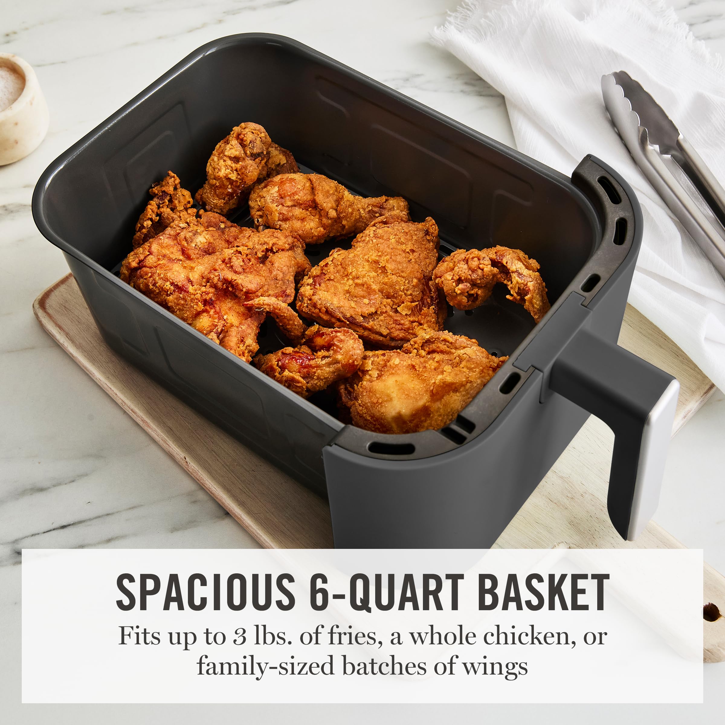 1787749395_OsPElDjS Stewart 6QT frytkownica beztluszczowa, 6-in-1 z Non-stick Basket