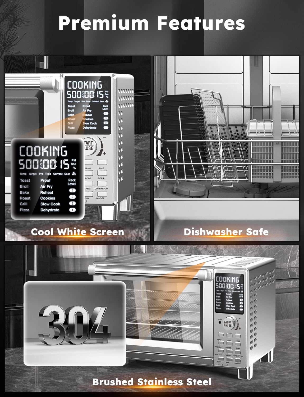 1787763831_Iqpps6kP Toaster piekarnik, Bravo XL Pro frytkownica beztluszczowa, zestaw combo 30QT
