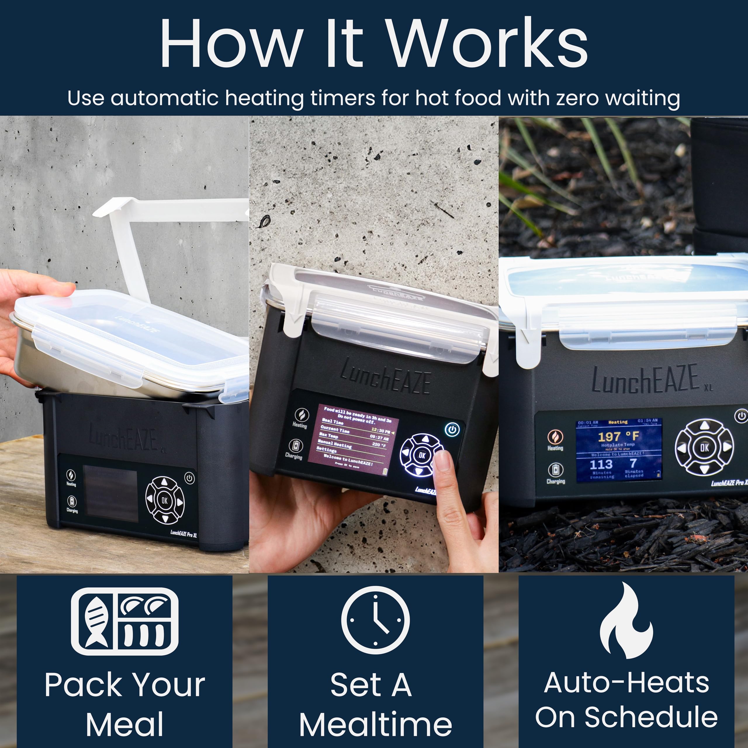Pro bezprzewodowy Heated Lunchbox z Battery-powered, 4-kubek
