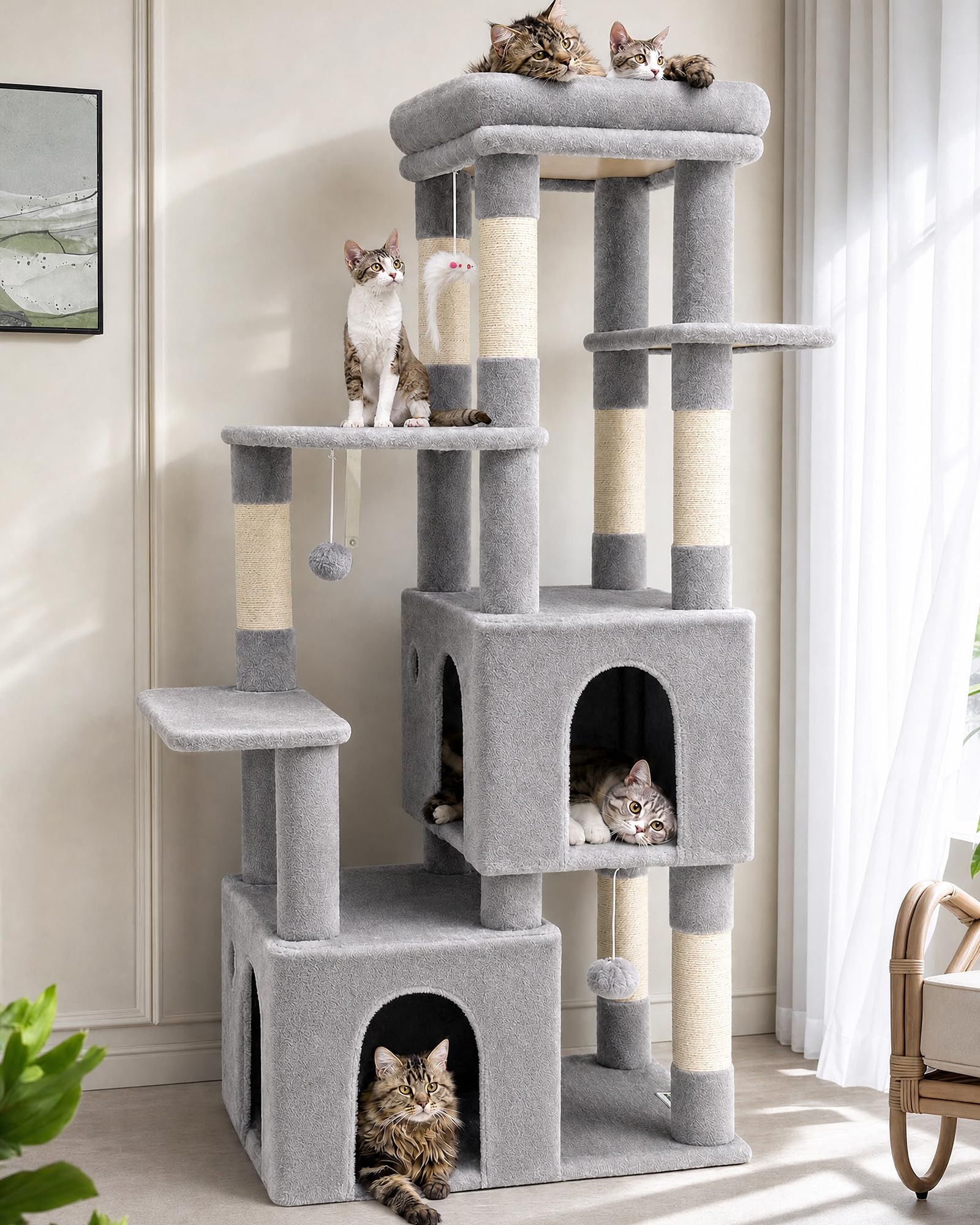 1787766787_pguaMiQJ Dla kota Tower do wewnętrzny Cats z wzmocniony 61 dla kota Tree