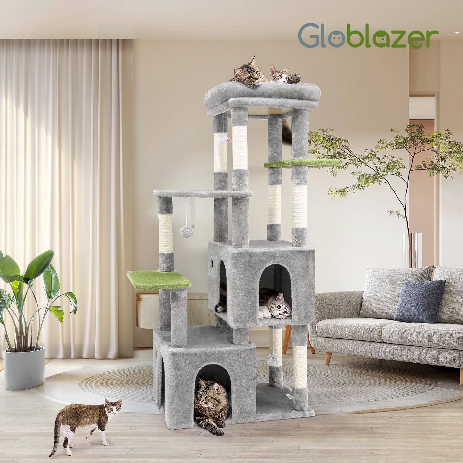 1787766804_1Iw0HaaZ Dla kota Tower do wewnętrzny Cats z wzmocniony 61 dla kota Tree