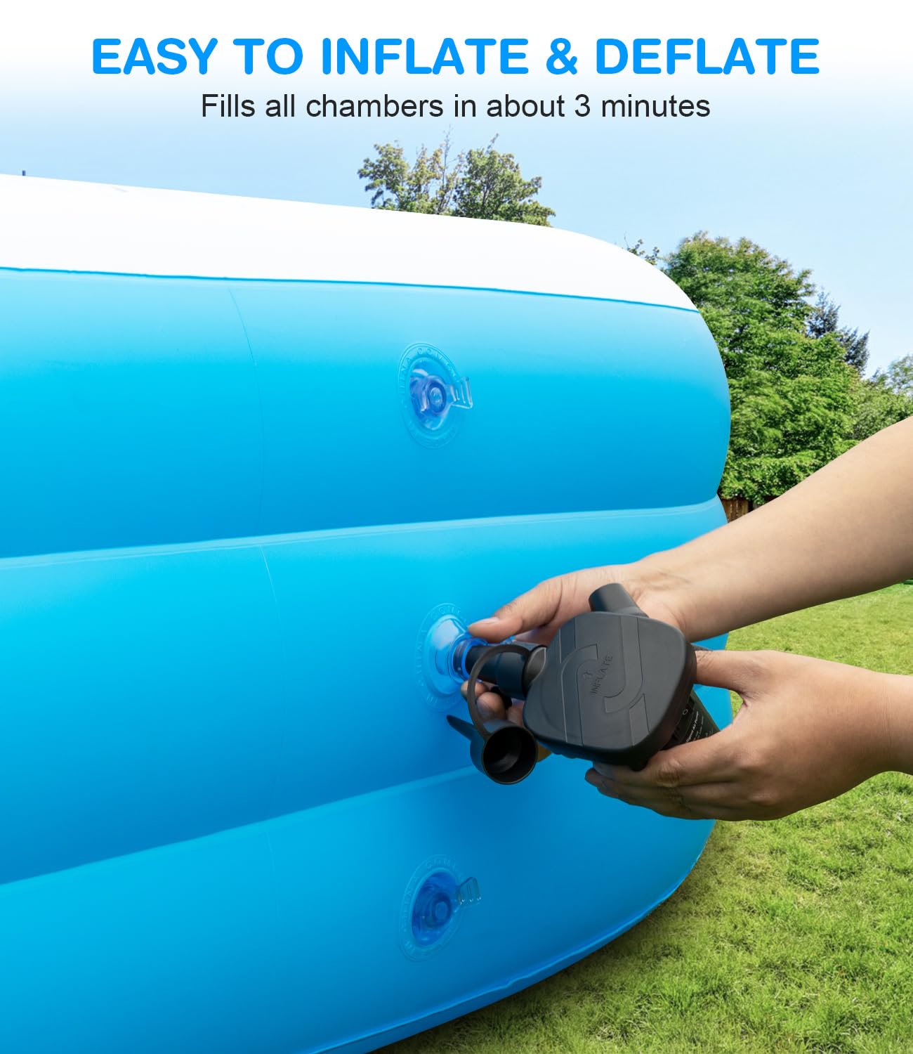 1787766829_XAbrrdzm Duży Inflatable plywacki basen, 145 X 74 do dla dzieci i doroslych