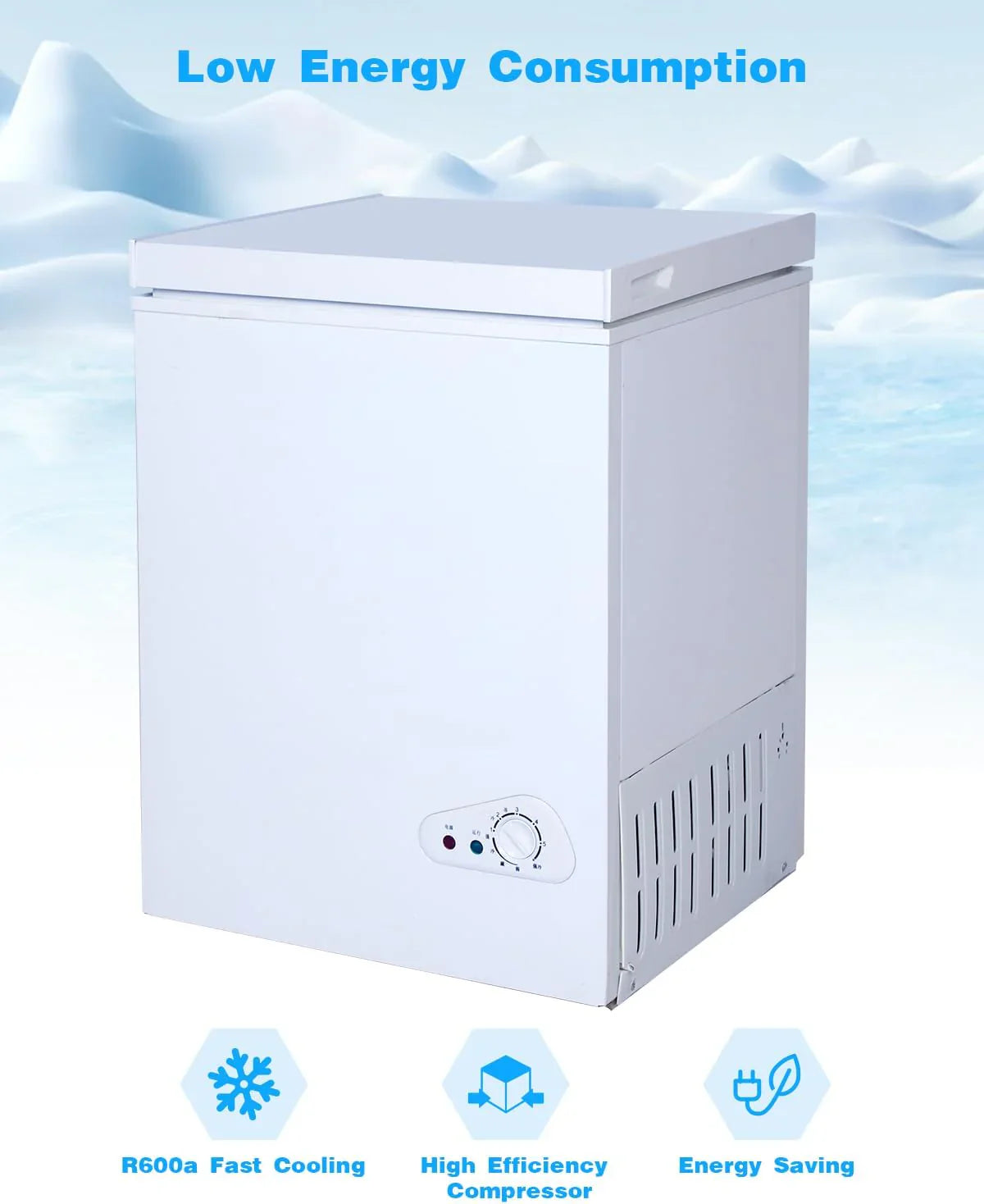 1787770378_9TfRj3Xy Chest Freezer - 3.5 Cu.ft, Featuring a Removable Basket 7 Gears Adjustable Temperature Control(-18°F to -46°F) - Deep Compact Freezer for Garage, Office