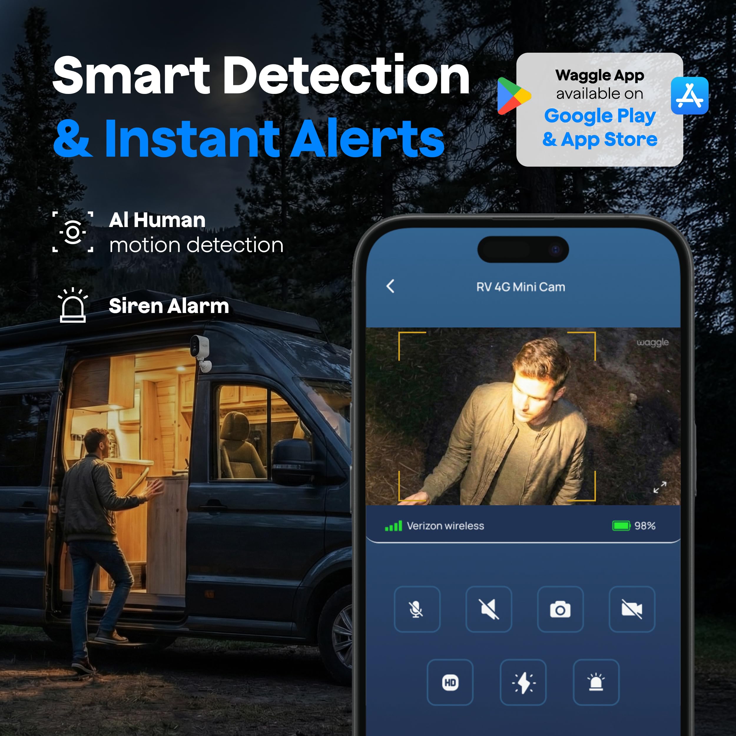 4G LTE Cellular kamera monitoringu z 2K HD Vision