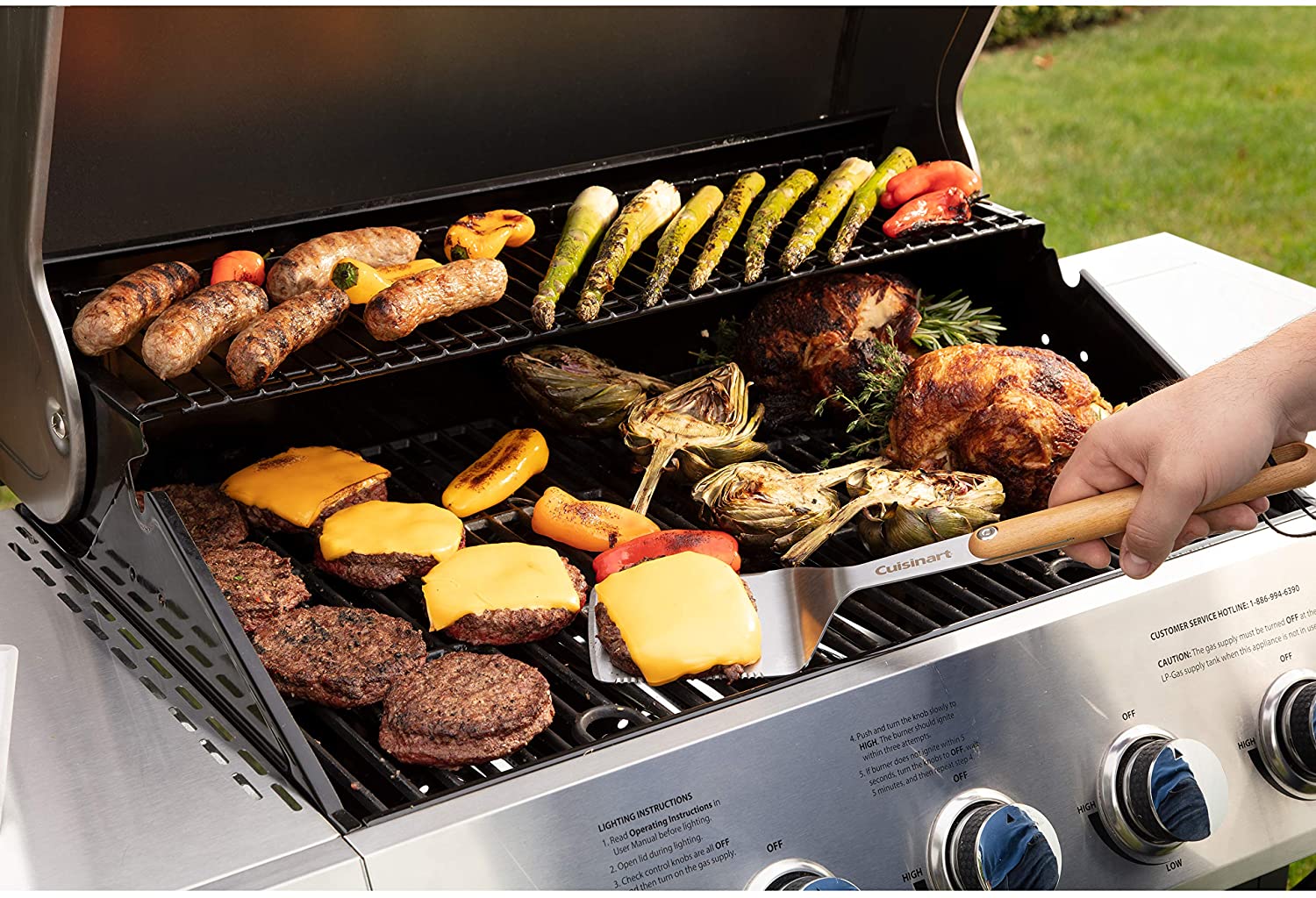 CGG-8500 boczny Five palnik grill gazowy