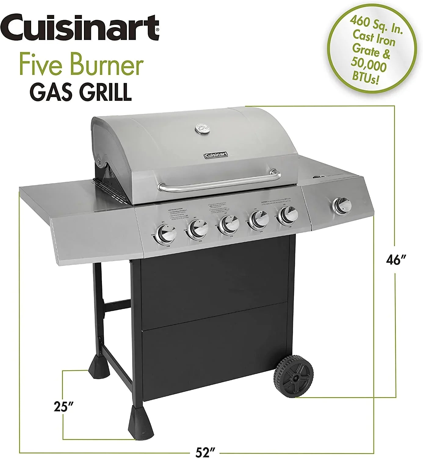 CGG-8500 boczny Five palnik grill gazowy
