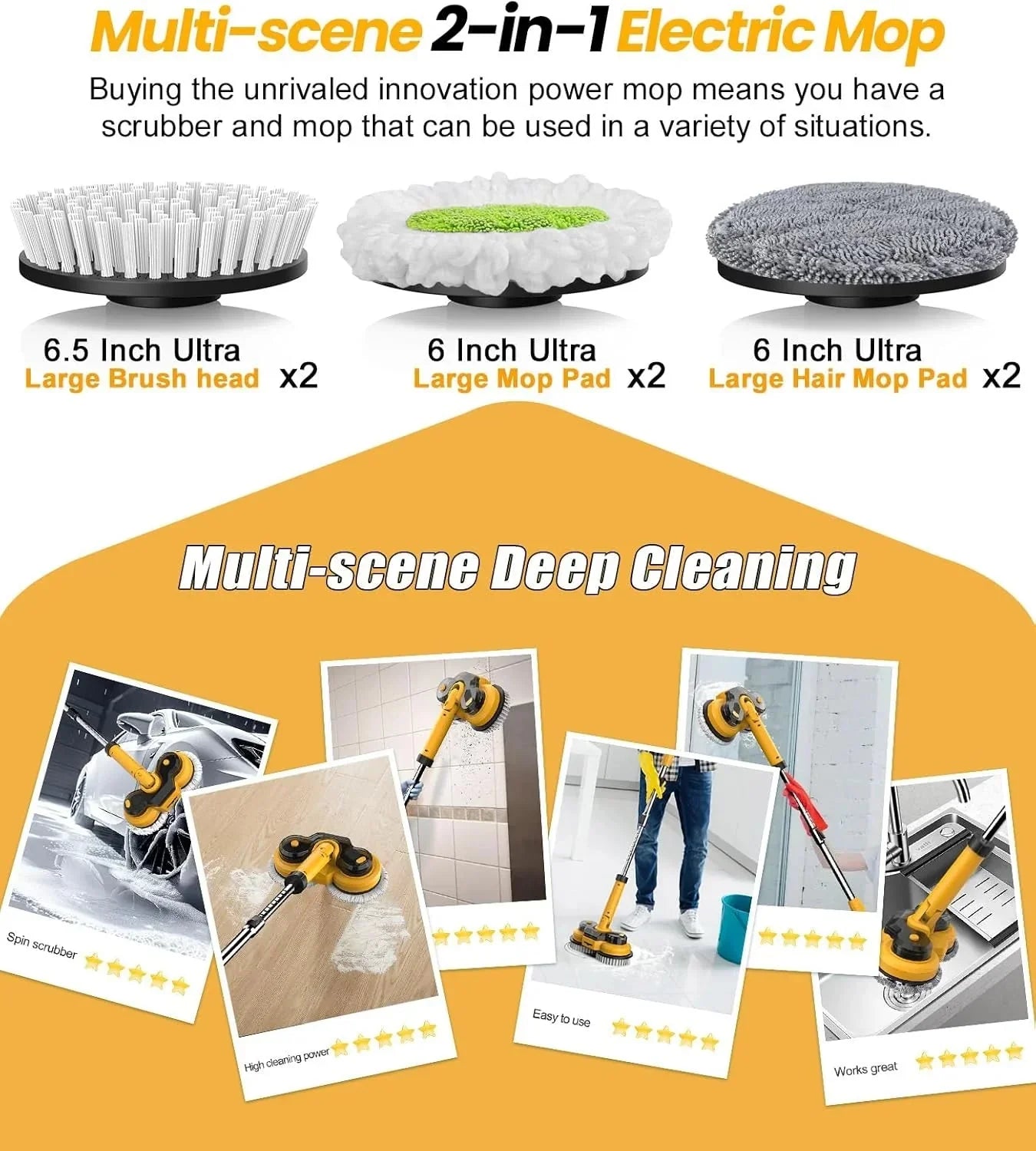 1787773787_3wITmO91 Battery - 6000mAh, Electric Mop M1, 800RPM Cordless Electric Power Scrubber and Mops for Floor Cleaning - Best Automatic Spin Mops with Smart