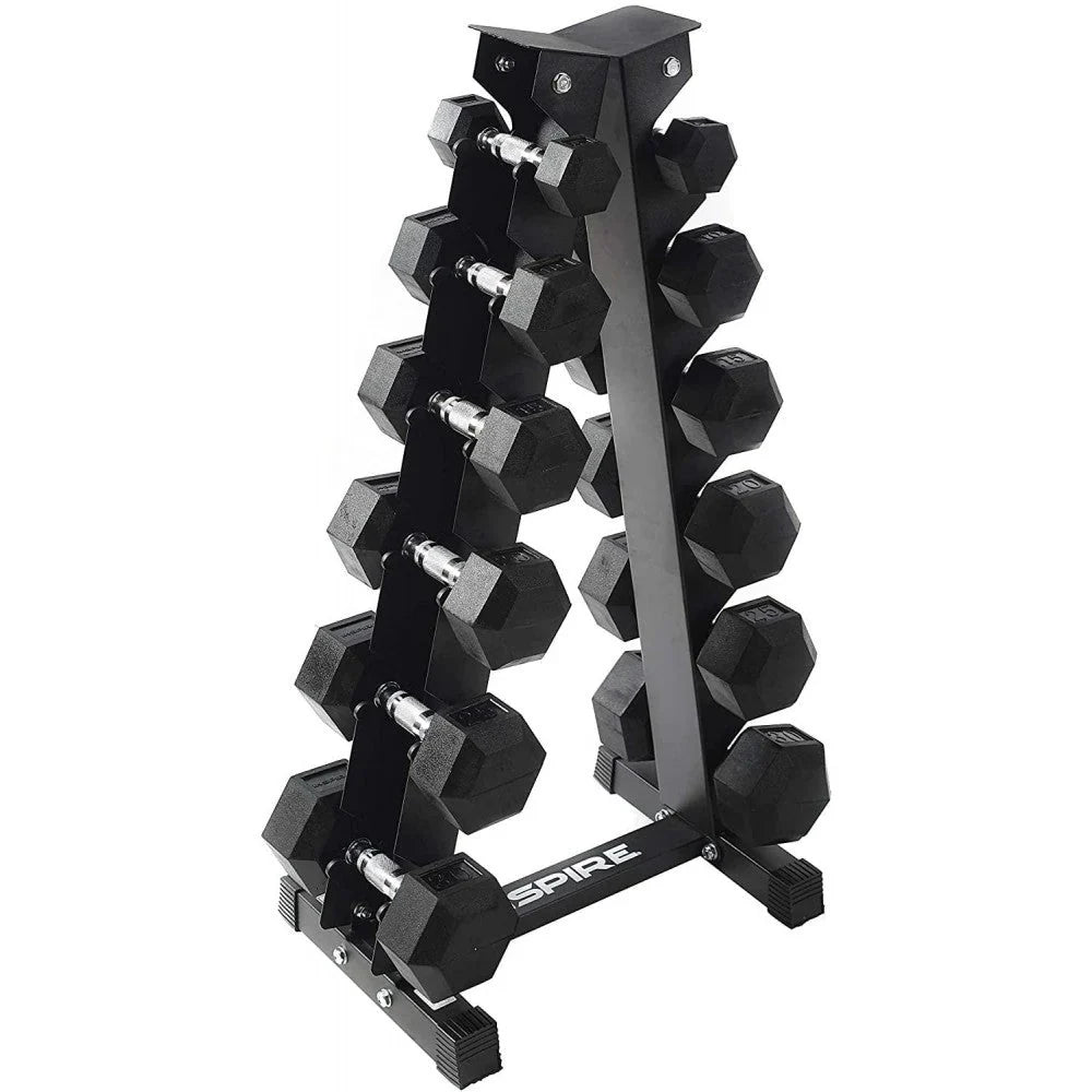 1787776294_Lc7Ujv0j Fitness 210 lb. (5-30 lb.) guma Dumbbell zestaw z 6 para Vertical regal