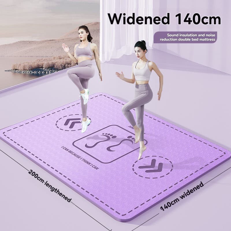 2-140cm_Extra_Wide_Yoga_Mat 140cm dodatkowy szeroki Yoga mata, do Family Fitness i Parent Child Exercise