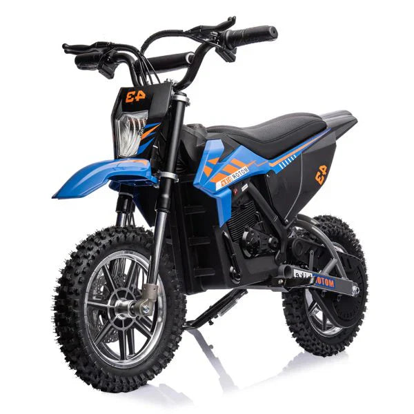 2f9788ccd423f18346f4bc180f6198aad09fd8908f7510d076359c504bf87f0f 36V dla dzieci elektryczny Dirt rower, 36V, 350W, 15.5MPH, LED, 175lb maks niebieski