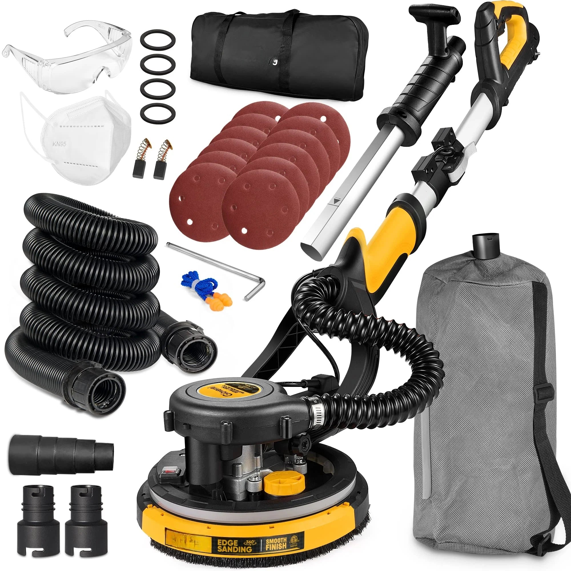 3b4760bc46debda3583c25ae91e8b417c7bbf6f1a529ab6b11751cda6071c896 Elektryczny Drywall Sander z odkurzacz do Popcorn Ceiling