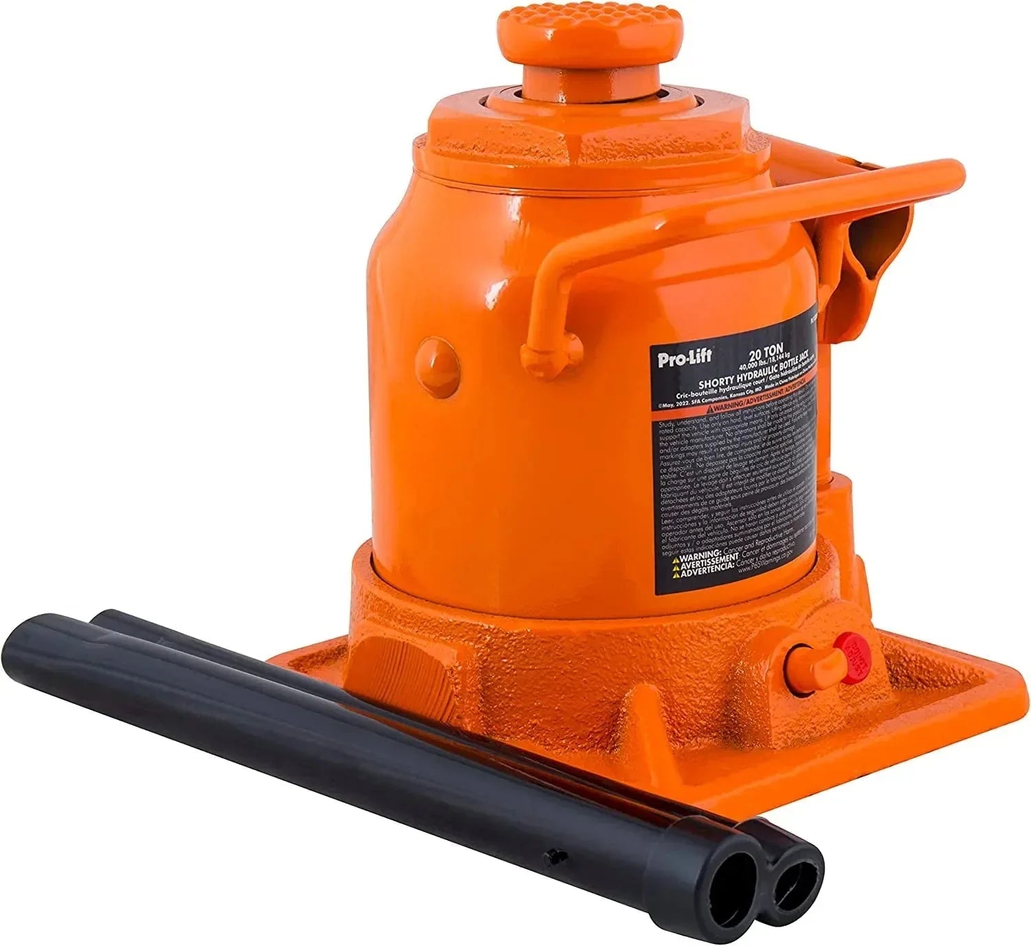 41e940f3198573bcd6328af1d110cc30dd3884970c08d54dcff823775d0beaf2-1 Bottle Jack - 20 Ton Shorty Hydraulic - Portable Car Jack 40000 Lbs Capacity with Pump Handle for Car Sedans SUV