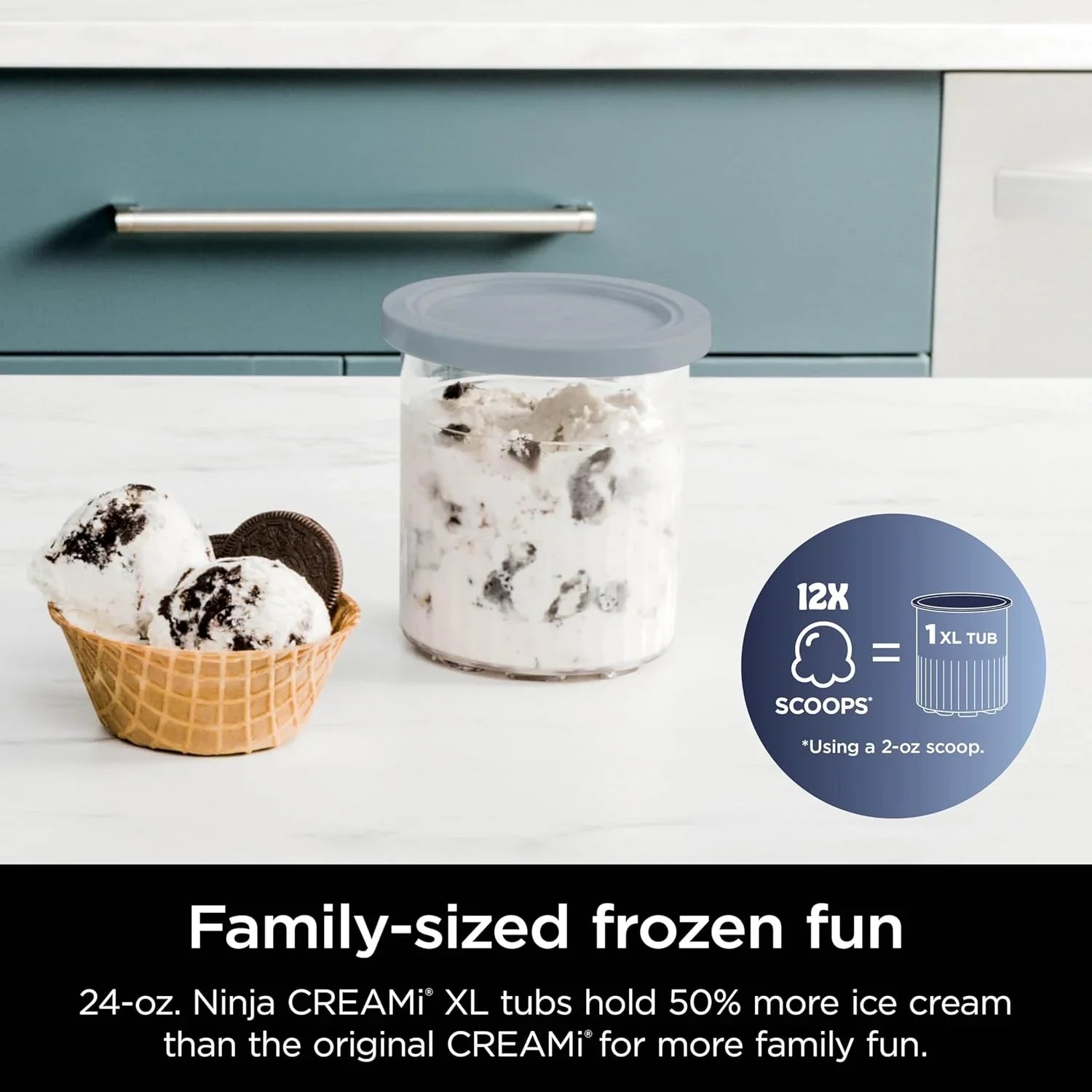 43d24e53fe9dd03c161ebfd897a6dc6d1d17196252f411f851bfc68fa39183bc Ice Cream Maker - NC301 Creami - Designed for Gelato, Mix-ins, Milkshakes, Sorbet, Smoothie Bowls and More, 7 One-touch Programs, With (2) Pint Containers