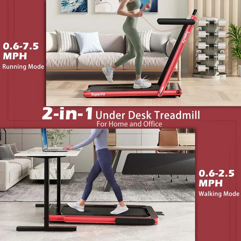 45f8398ae9d5e9665ba0d3f5da60e3f3cf983cd015c9747fa875229e04a40bf5 Treadmill - 2.5HP 2-in-1 Folding Under Desk, Featuring Speaker APP Remote Control - Portable Walking Jogging Machine for Home Gym Office