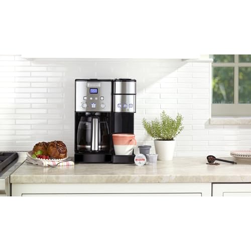 49154f841aaea3c7fced2a092f963b97399af0a901fed2f174b57d479844176a Coffee Maker - Single Serve 12 Cup - Offers 3 Sizes, 6 Ounces, 8 Ounces and 10 Ounces, Stainless Steel, SS 15P1