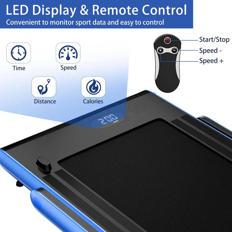 50bd156ff0d611cbe76d659cb3c98e9b38311bdece3842c86a86db9f56c8a82c Treadmill - 2.5HP 2-in-1 Folding Under Desk, Featuring Speaker APP Remote Control - Portable Walking Jogging Machine for Home Gym Office