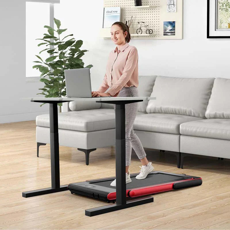 51046fa67fe538729723565f87bb14725078d1534e4fb1f13c6cd3b88b3ef2a3 Treadmill - 2.5HP 2-in-1 Folding Under Desk, Featuring Speaker APP Remote Control - Portable Walking Jogging Machine for Home Gym Office