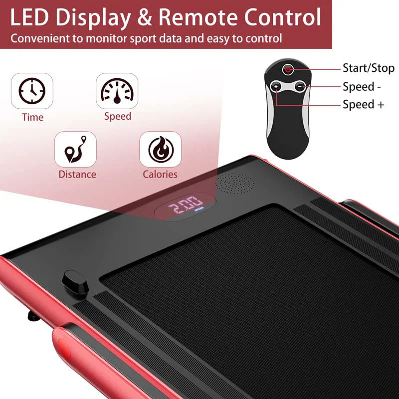 5338d9c7c5ace09ce95af24f69397fbc5b6e0072bd6a1a34baea4112b836bb64 Treadmill - 2.5HP 2-in-1 Folding Under Desk, Featuring Speaker APP Remote Control - Portable Walking Jogging Machine for Home Gym Office
