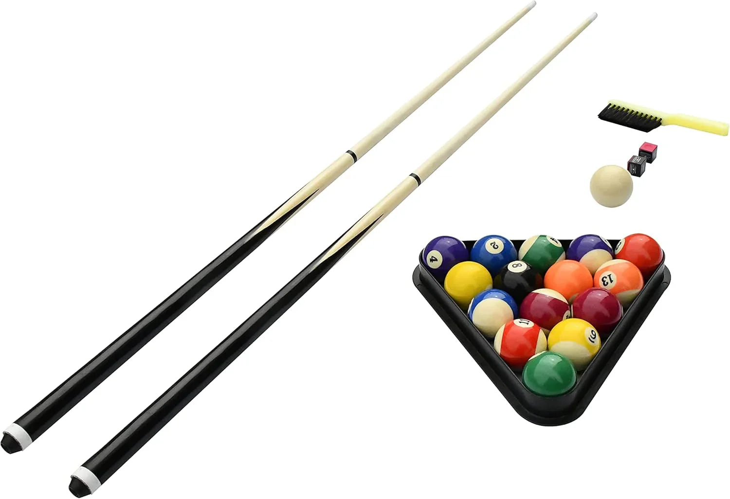 Table - 6 Ft Portable Pool - Adults Folding Billiards Tables for Game Room with Easy Foldable Storage, Includes Full Set of Billiard Balls, Cues