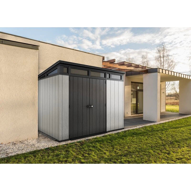 55d0025cfec2f22e62e350206ab73cef09d07eb6fb8f9399c784c0602fae8be5 Szopa magazynowa, Artisan 9 ft. W X 7.5 ft. D plastik