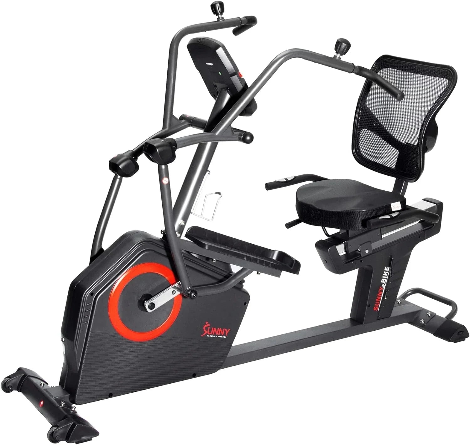 57b78c32d78f1737f479609fc9740b840c6cb92926ca30429f82fdd461d6ca9b Cross Trainer - Electromagnetic Recumbent, Exercise Elliptical Bike W/arm Exercisers - Easy Access Seat and Exclusive SunnyFit