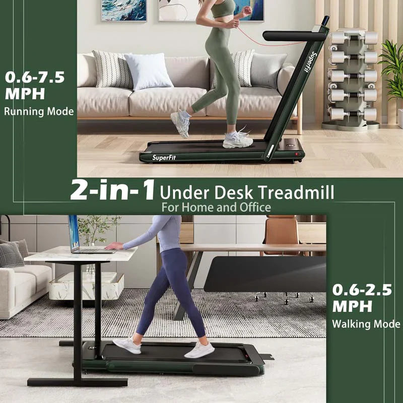 6f0086767078268074c65b417a11980e371082e2611f512fcb1a899ef3365d98 Treadmill - 2.5HP 2-in-1 Folding Under Desk, Featuring Speaker APP Remote Control - Portable Walking Jogging Machine for Home Gym Office