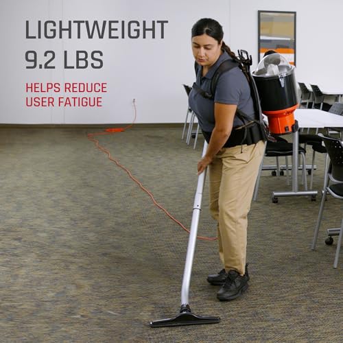 76165642166d2b6830b928519cc3e7677a16456d77e8d035a20ad6a86489104b Vacuum Cleaner - Commercial Shoulder Vac Pro Backpack Bagged - Featuring HEPA Media Filter, Lightweight with Extra Long Cord, Chiropractic Design