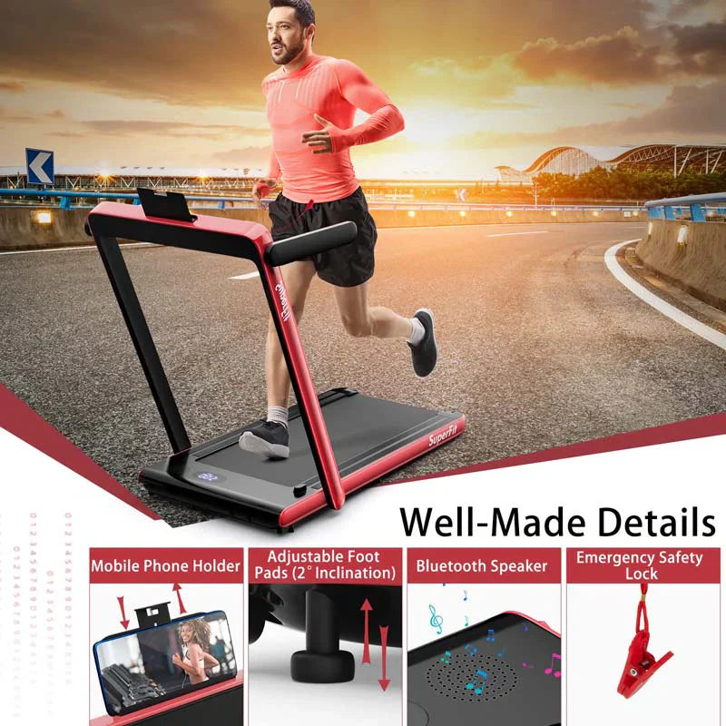 7b91e3f6f886da514e1f9dcd24e49eb26798428ccde7817d71ade6d9a7934599 Treadmill - 2.5HP 2-in-1 Folding Under Desk, Featuring Speaker APP Remote Control - Portable Walking Jogging Machine for Home Gym Office