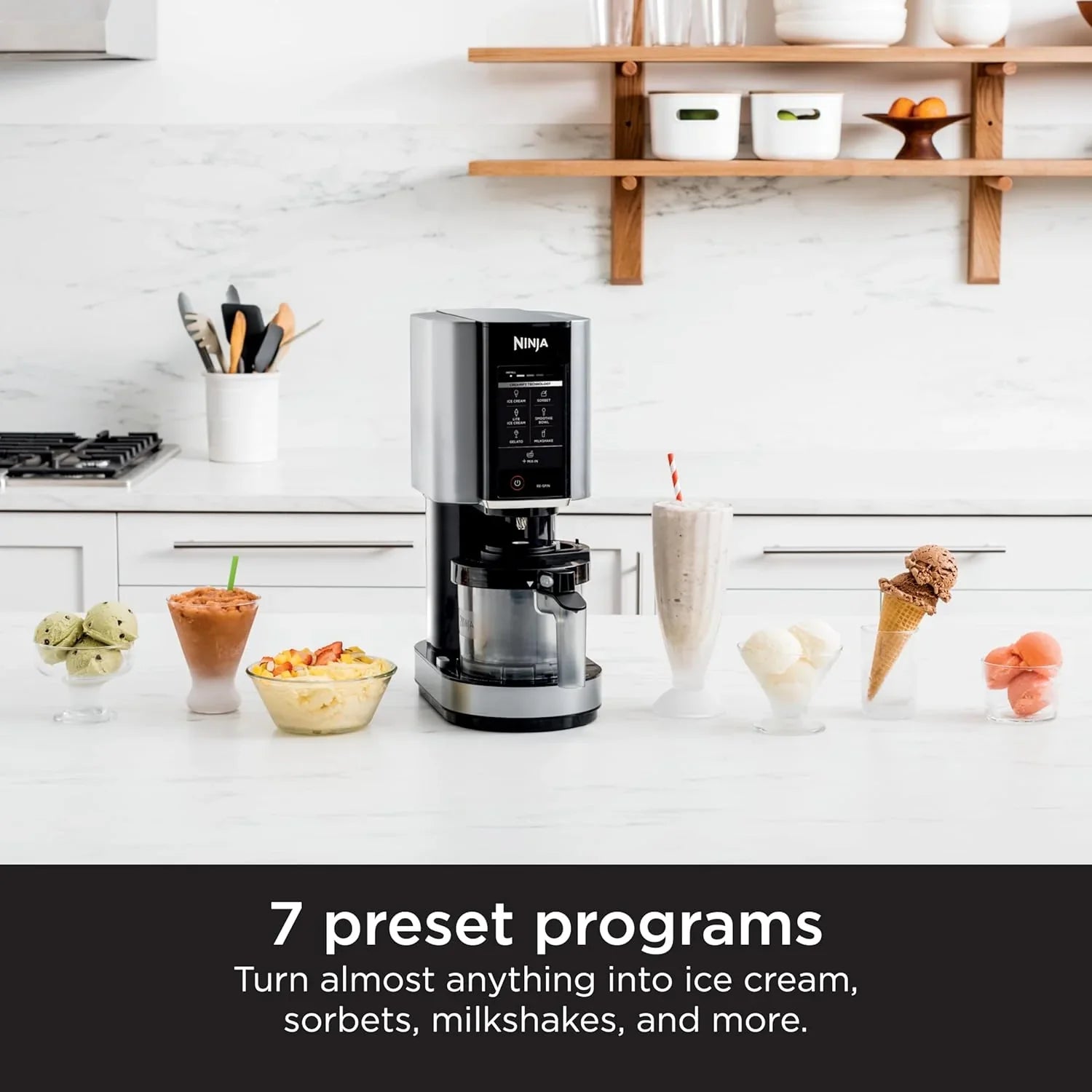 7d0b5726974e0d3025e20e59bda4dee182d6f70dc2c041718ddd93b11af13c51 Ice Cream Maker - NC301 Creami - Designed for Gelato, Mix-ins, Milkshakes, Sorbet, Smoothie Bowls and More, 7 One-touch Programs, With (2) Pint Containers