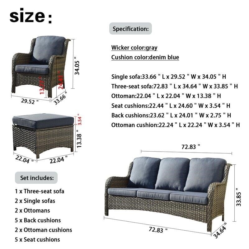 7fd2faa0f0b101596462228903138ce70c67a0927e5ff0a6f29c3eb912aea224-1 Latimer Wicker/rattan 5-osobowy Seating Group z Cushions