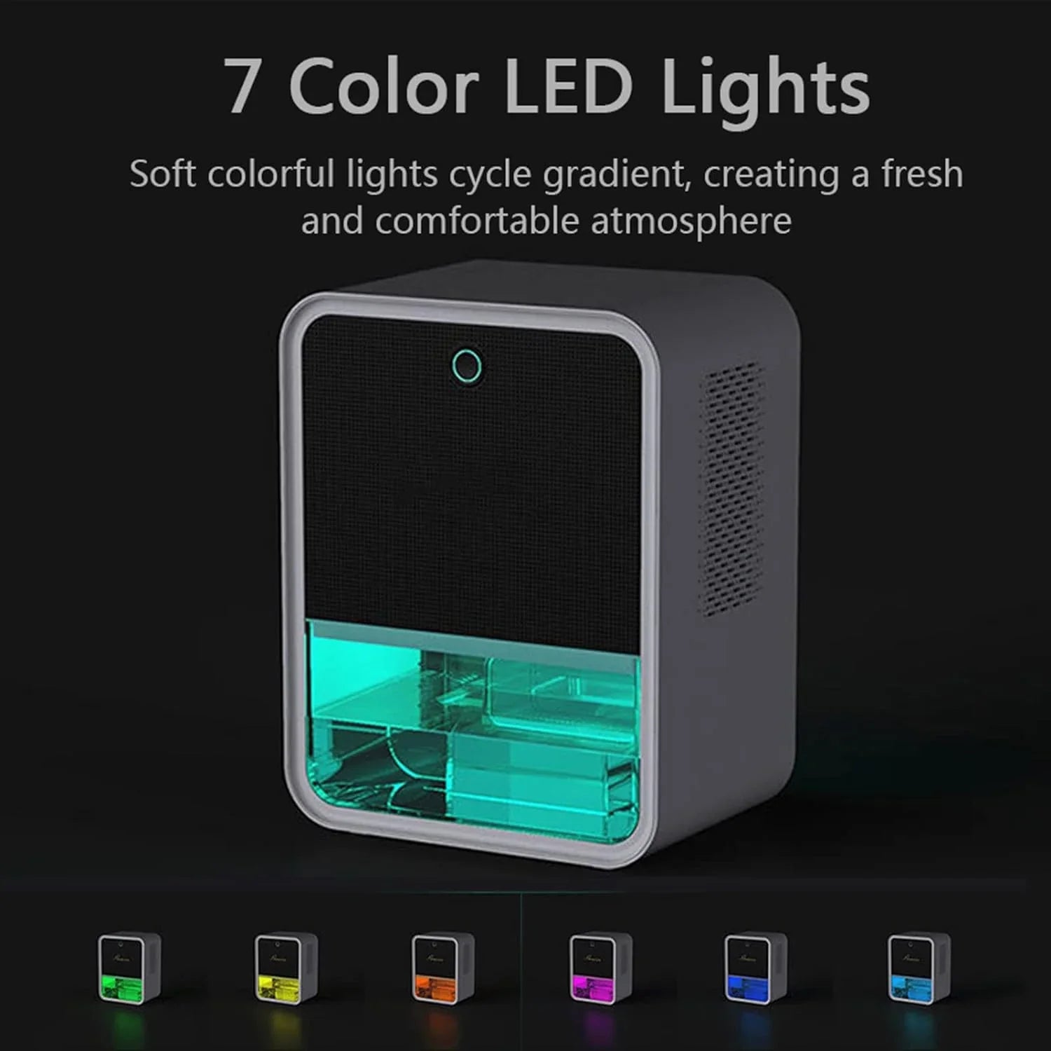 Bedroom Dehumidifier 2.2L zbiornik na wodę z Hygrometer RGB lampa LED
