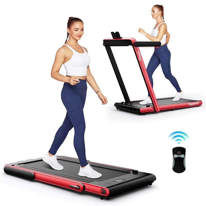 84296fef23debbbe46131fe02a695e772e2d9d2aee63dbe99df7ccfc47109ebb Treadmill - 2.5HP 2-in-1 Folding Under Desk, Featuring Speaker APP Remote Control - Portable Walking Jogging Machine for Home Gym Office
