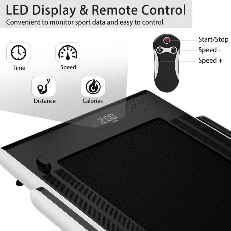 861fde2a4c4bd128d45900a96a557d31c431b7717b78c94eb4a9050f2a7bd7f7 Treadmill - 2.5HP 2-in-1 Folding Under Desk, Featuring Speaker APP Remote Control - Portable Walking Jogging Machine for Home Gym Office