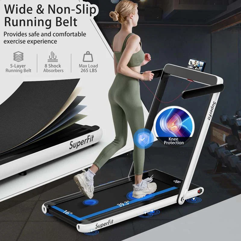 8a21455df69b41790b54384fdcd0acaa5929c99d8bbd01d59f2cd8664738bc86 Treadmill - 2.5HP 2-in-1 Folding Under Desk, Featuring Speaker APP Remote Control - Portable Walking Jogging Machine for Home Gym Office