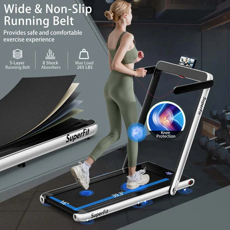 8b8a847cefa482467a46190d335990828019b498c32da026db61713069e58128 Treadmill - 2.5HP 2-in-1 Folding Under Desk, Featuring Speaker APP Remote Control - Portable Walking Jogging Machine for Home Gym Office