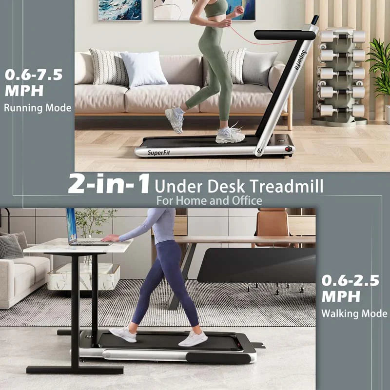 911a9942abbbcd61da9c075e8ddfb17b31e7ecedda16b13a09df1c2b2c72c0d4 Treadmill - 2.5HP 2-in-1 Folding Under Desk, Featuring Speaker APP Remote Control - Portable Walking Jogging Machine for Home Gym Office