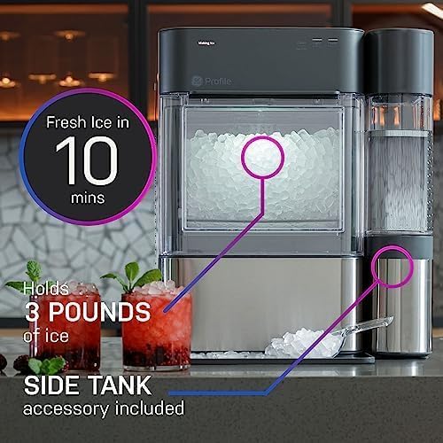 92884eb84bedfad0a2a4c636411373fe1305e504375cee4ab36a69cd31c2e3d3 Tank - Opal 2.0 XL with 1 Gallon - Chewable Crunchable Countertop Nugget Ice Maker, Scoop Included, 38 Lbs in 24 Hours, Pellet Ice Machine