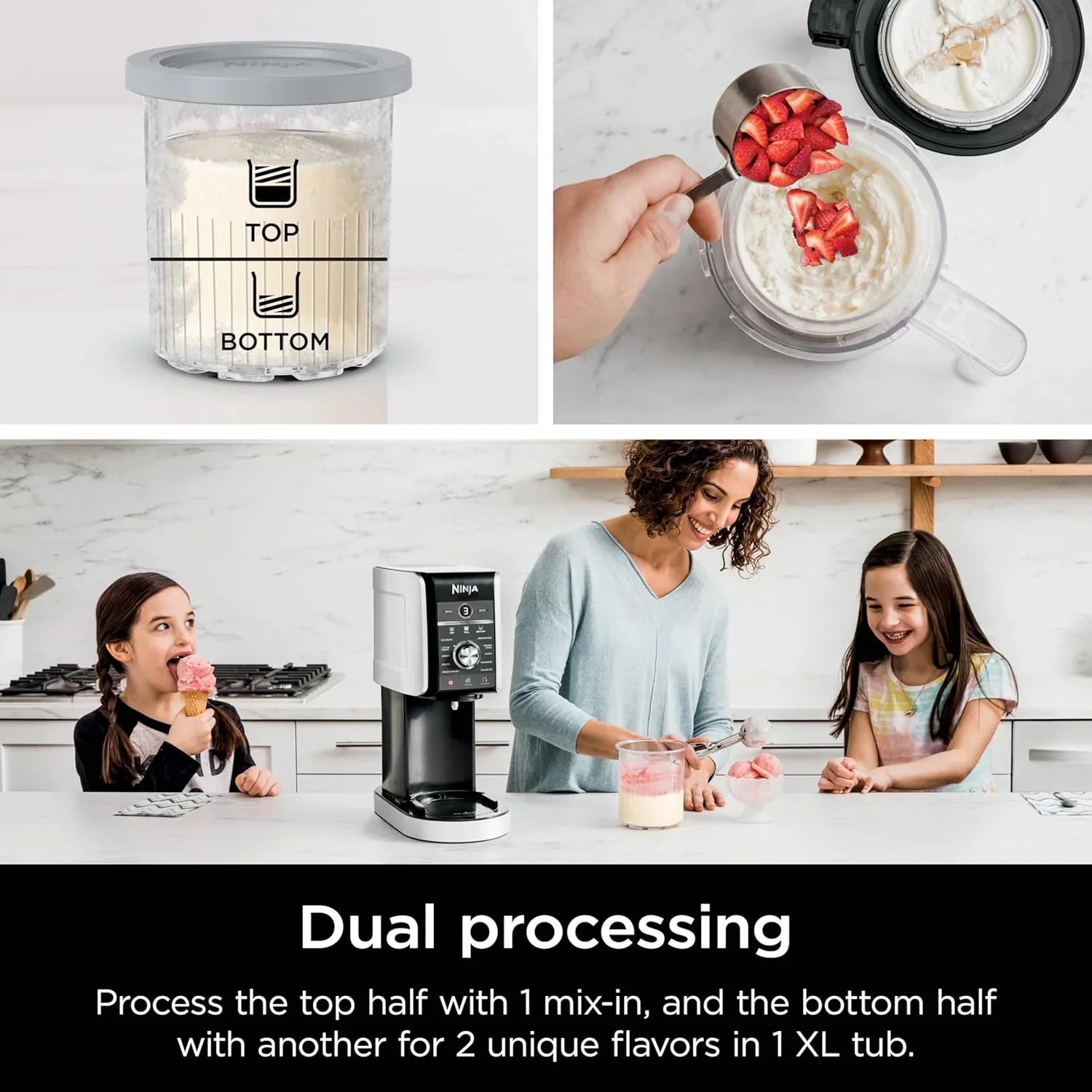 97581c4684de7d2dacb3f760461583708322fa2b14c10a81f4f4bde2cd49a875 Ice Cream Maker - NC301 Creami - Designed for Gelato, Mix-ins, Milkshakes, Sorbet, Smoothie Bowls and More, 7 One-touch Programs, With (2) Pint Containers