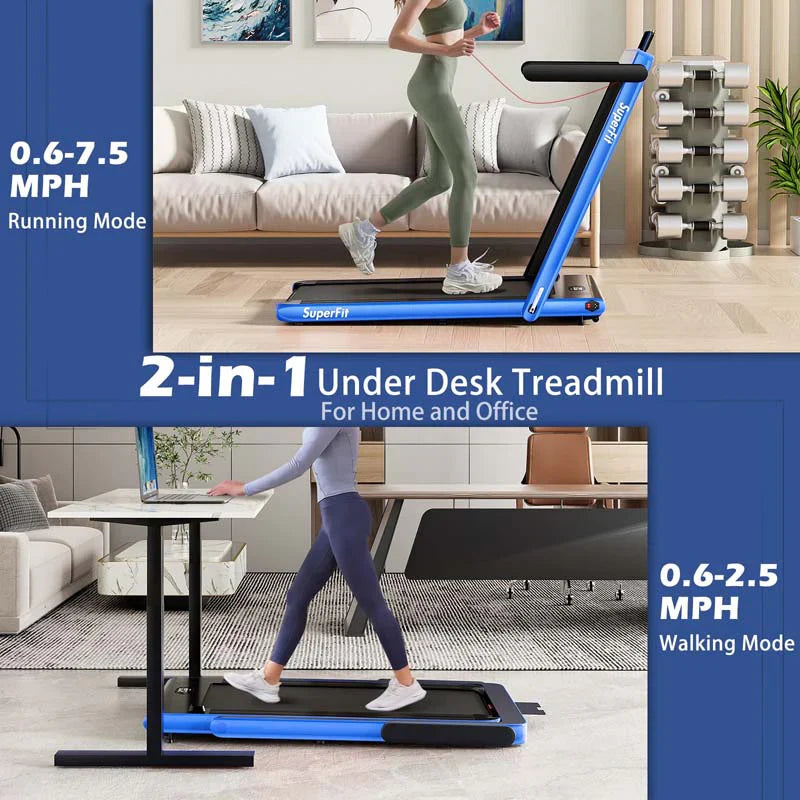 9a0c424f05a841ba4e6ea27ff1083d9cb8e4fc0ab9227b49fd635086d8244a55 Treadmill - 2.5HP 2-in-1 Folding Under Desk, Featuring Speaker APP Remote Control - Portable Walking Jogging Machine for Home Gym Office