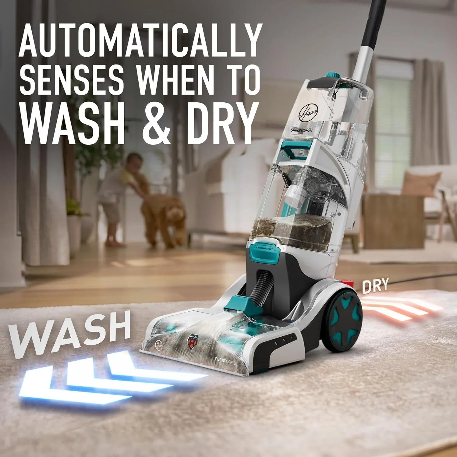 9f15bcaf3a0a0fe5c3f4cd435d80d5b56738727bcdd90e732cda657d33a5ad8d Carpet Cleaner - SmartWash+ Automatic, Machine - Designed for Carpet and Upholstery, Deep Cleaning Carpet Shampooer, Carpet Deodorizer and Pet Stain
