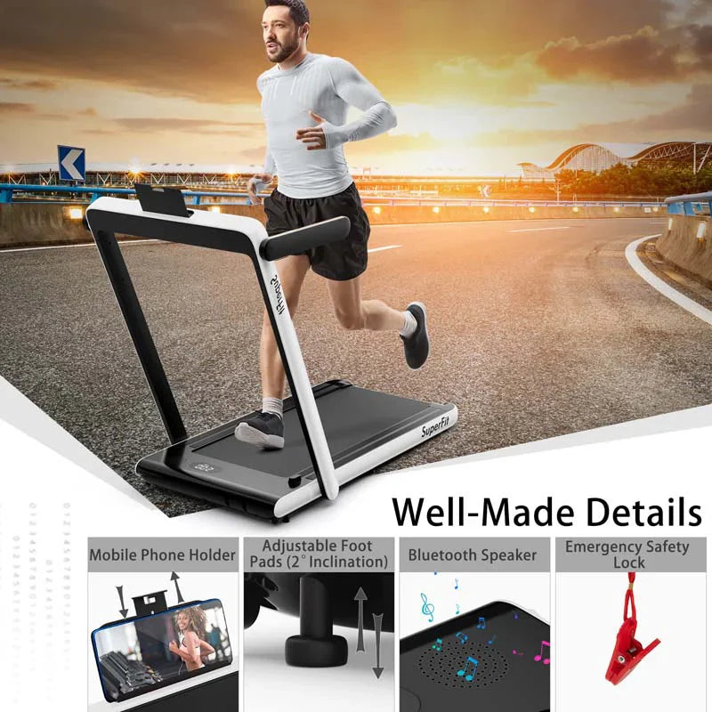 a3dd6953bf9cca55336427dc5727a4e51a9ac7b8062f35da1119e694a5816fac Treadmill - 2.5HP 2-in-1 Folding Under Desk, Featuring Speaker APP Remote Control - Portable Walking Jogging Machine for Home Gym Office