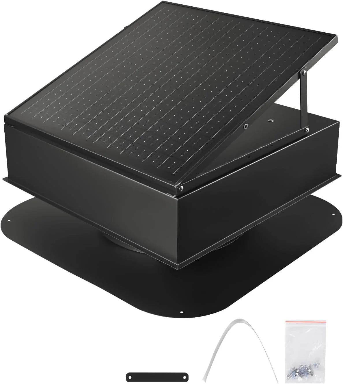 Exhaust Fan - Roof Attic - 50-watt Intelligent Solar Roof Ventilation Fan, Equipped with Thermostat, Remote Control, 3000 Cubic Feet Per Minute