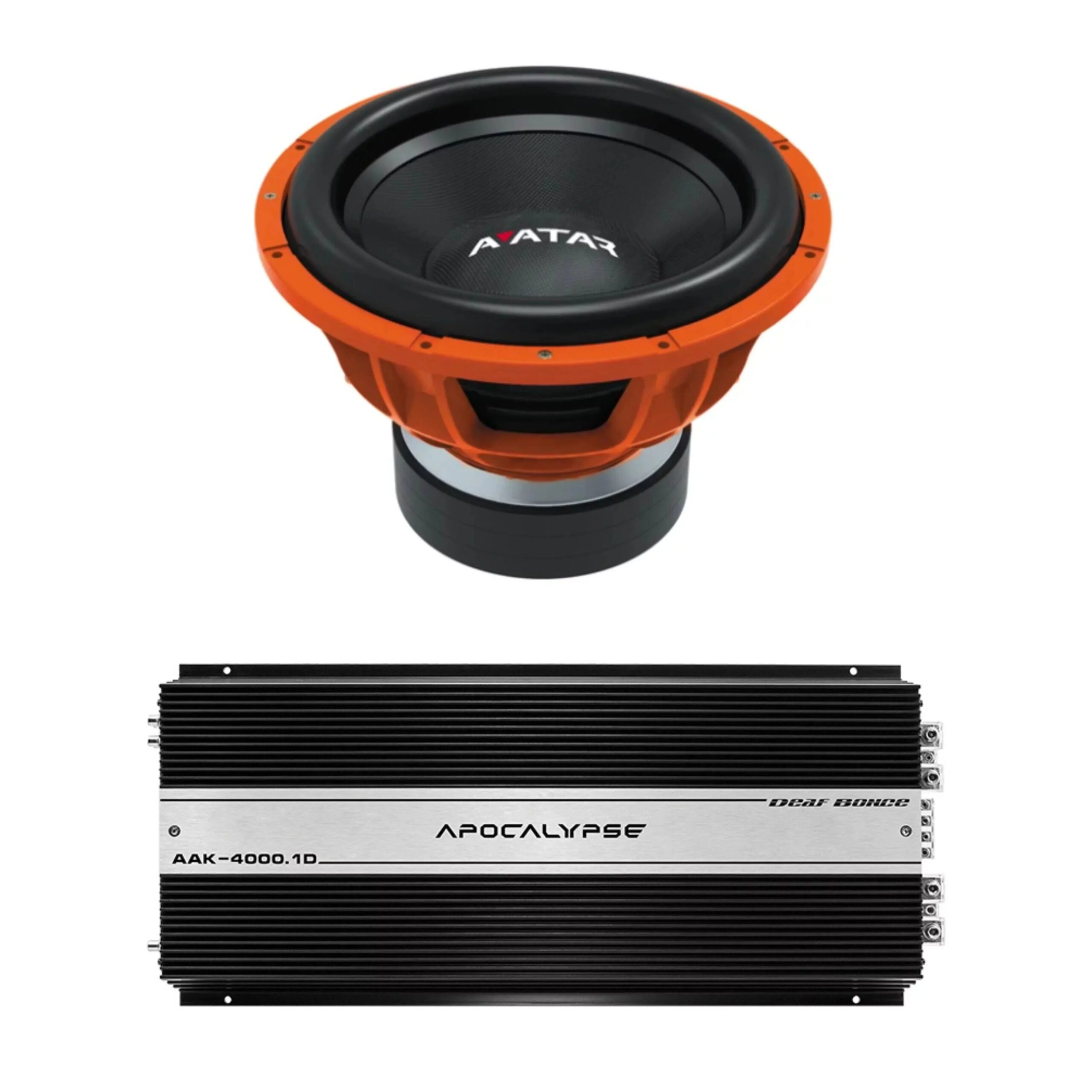 Subwoofer, samochodowy audio 15-cali 2Ohm Avatar, STU-1546-D2 i Monoblock A Package