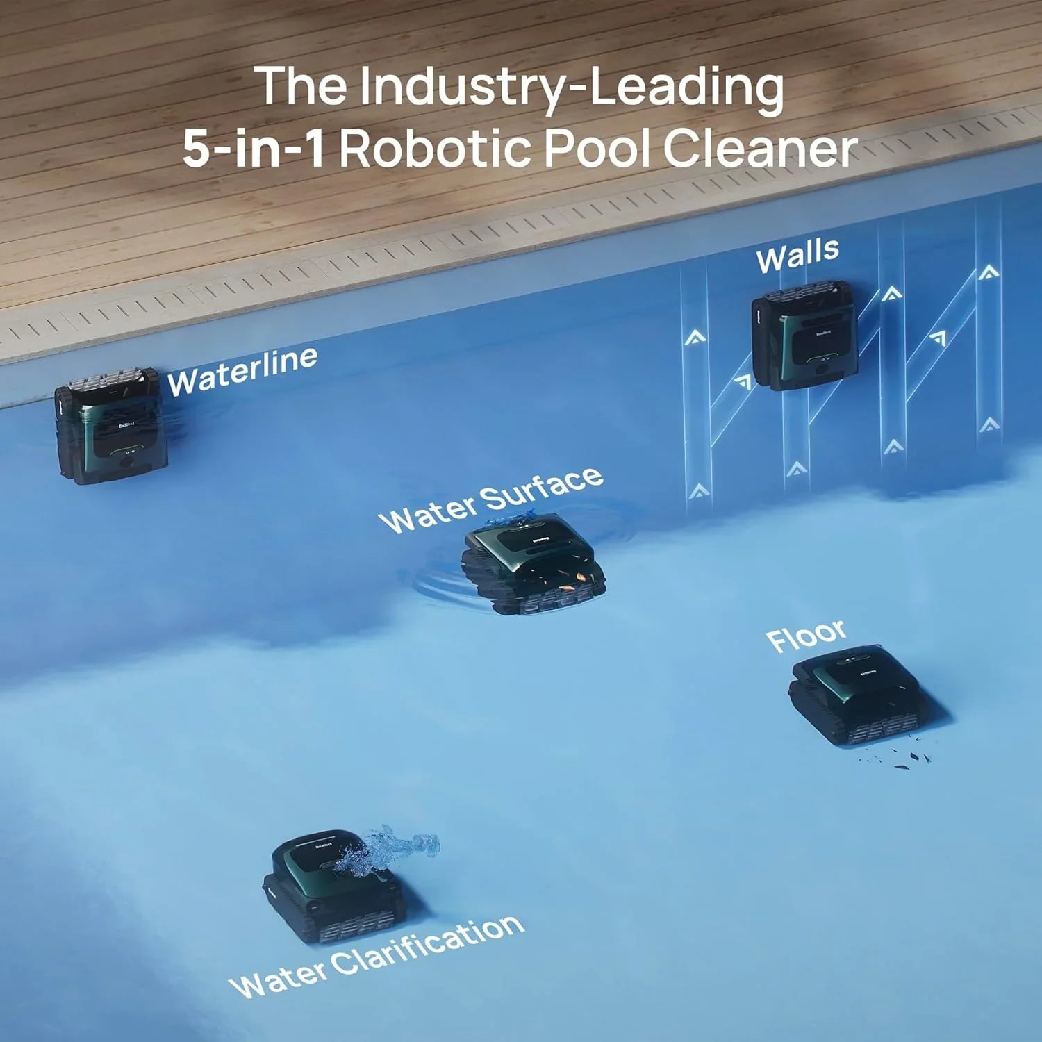 ba41a0be550357640469ab4fd93f1a84eea350c9400a14b0cca012132fd9176a Vacuum - AquaSense 2 Pro Cordless Pool, Robot - Unmatched 5-in-1 Cleaning, Surface Parking, Skims Water Surface with APP Control, Water