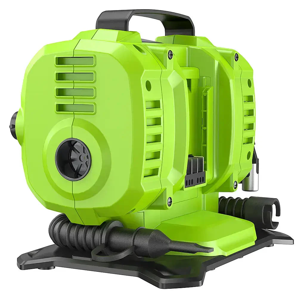 bb3d2f17e2364e4a71954823dd6d430b45d6fd9edf44804c17d13dcc1e942aad Inflator - 24 Volt Battery Powered 160-PSI, Featuring 2.0 Ah USB-C Battery and Charger - Green Finish