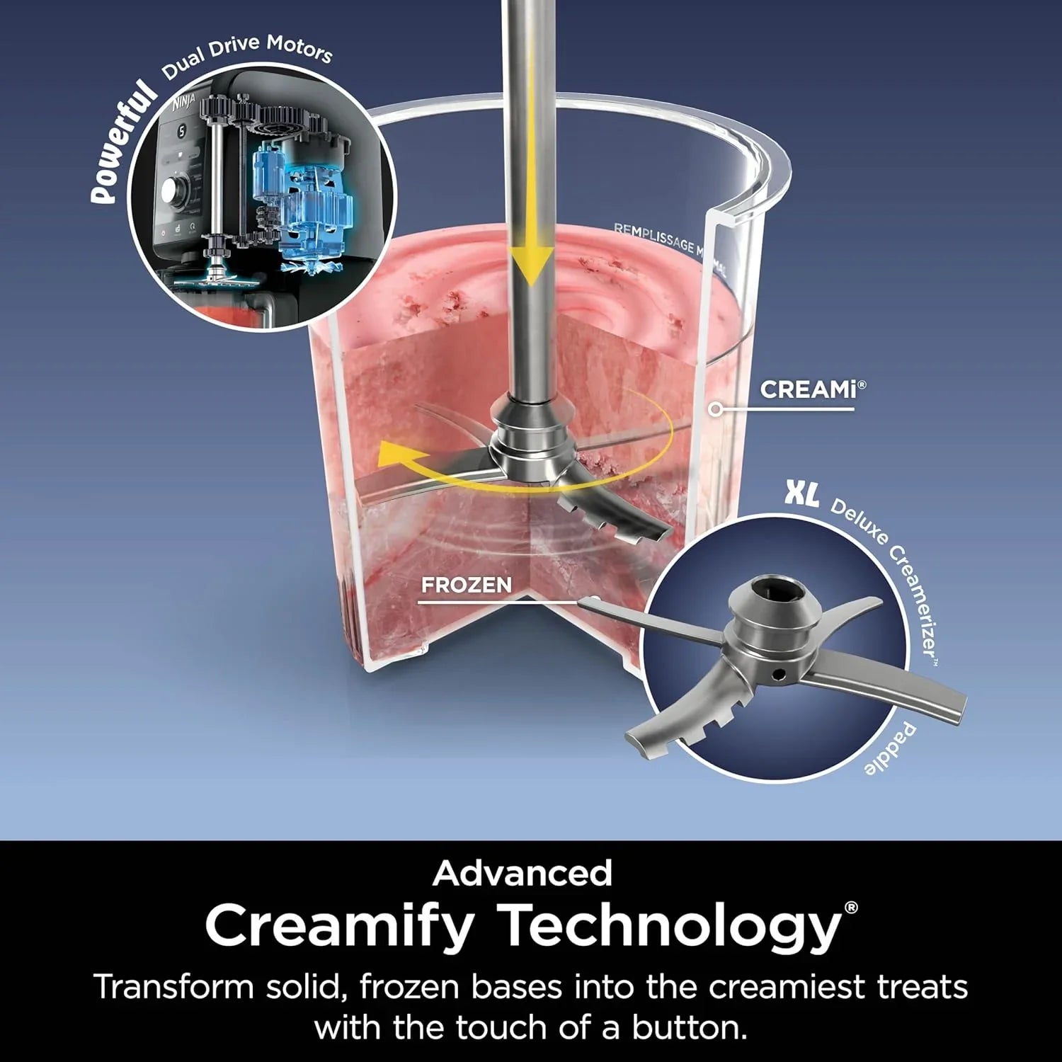 beda2b7c141bd884bbe4c252fed1713841b752bc9142ea18315ae904e71a3827 Ice Cream Maker - NC301 Creami - Designed for Gelato, Mix-ins, Milkshakes, Sorbet, Smoothie Bowls and More, 7 One-touch Programs, With (2) Pint Containers