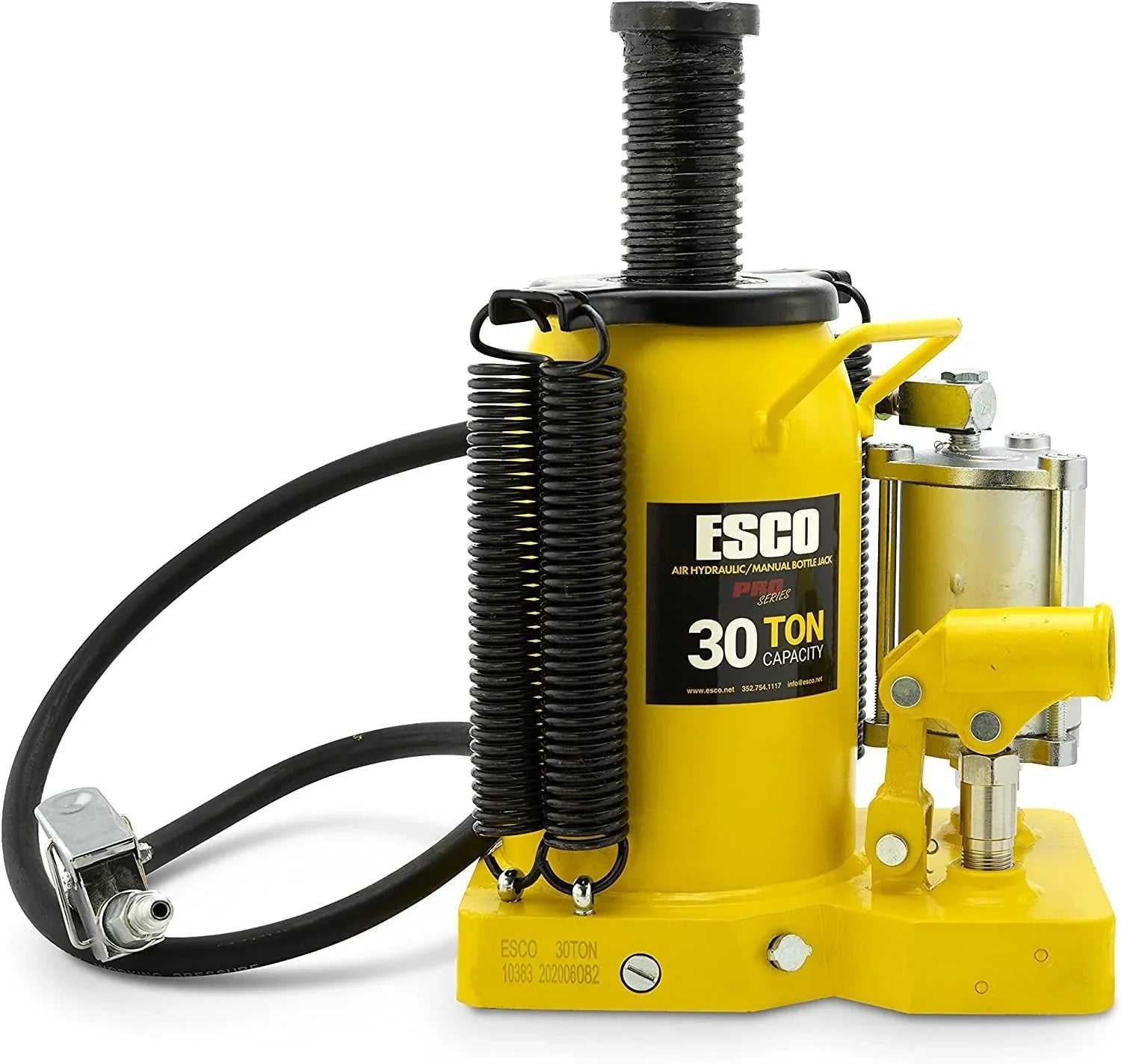 c4cfde944c340e005e1df175b9088a2de73b0946d9cad2ef21f00c271945a3a4 Bottle Jack - 30 Ton Pro Series Air Hydraulic, Heavy Duty Lifting - Designed for Automotive and Industrial Use