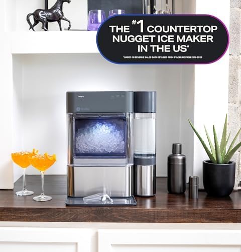 d3843b42573c69e35f1c58ffaad50adcfaa02d19aa94cd5409fab687405eed93 Tank - Opal 2.0 XL with 1 Gallon - Chewable Crunchable Countertop Nugget Ice Maker, Scoop Included, 38 Lbs in 24 Hours, Pellet Ice Machine