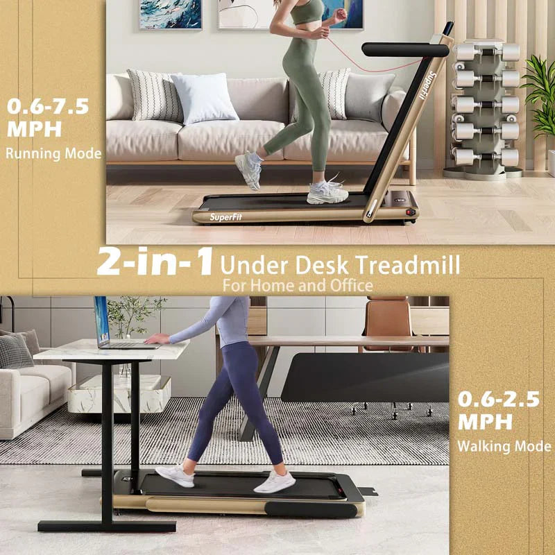 ea7974dbcc75ad77b9a20f63d830d995d139ee007bac182f9b7d3f2ef529afe9 Treadmill - 2.5HP 2-in-1 Folding Under Desk, Featuring Speaker APP Remote Control - Portable Walking Jogging Machine for Home Gym Office